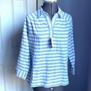NWT Vineyard Vines top size 4 blue white striped top
